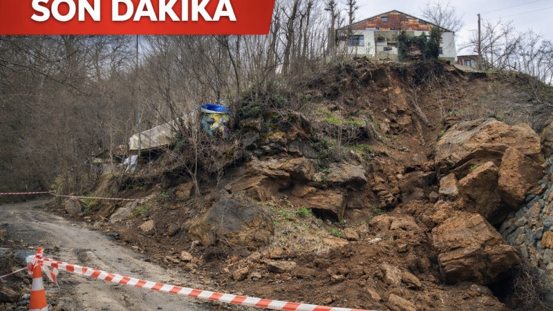 Şalpazarı Geyikli’de Heyelan